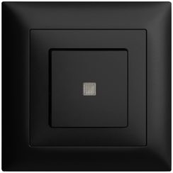 UP-Leuchttaster EDIZIOdue A-R/1P schwarz, mit Linse, LED, 88×88mm