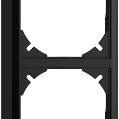 Kappe EDIZIOdue 54mm I-I schwarz für Kombination vertikal/horizontal
