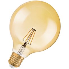 LED-Lampe 1906 GLOBE E27, 7W, 240V, 2400K, Ø125x173mm, gold, klar
