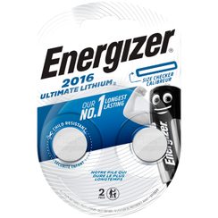 Knopfzelle Lithium Energizer CR2016 3V Blister à 2 Stück