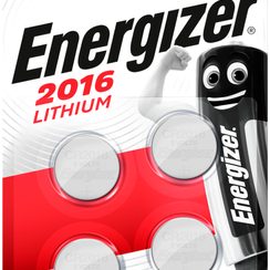 Knopfzelle Lithium Energizer CR2016 3V, 4er Blister
