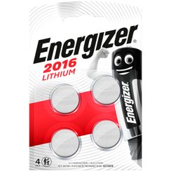 Knopfzelle Lithium Energizer CR2016 3V, 4er Blister