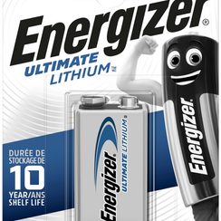Batterie Energizer Ultimate Lithium 9V, L522, 1er Blister