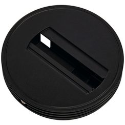 Deckenrosette für 1-Phasen-Adapter, Ø121x25mm schwarz