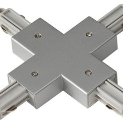 X-Verbinder SLV für 1-Phasen Stromschiene, silbergrau