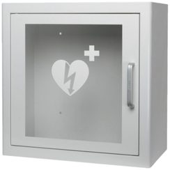 Wandgehäuse zu Defibrillator SAVER ONE, IP20, ohne Alarm, Metall-Look