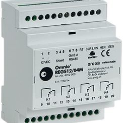 REG-Schaltaktor Omnio REGS12/04M 4-Kanal 12VDC 4W 230VAC 6A, 4TE