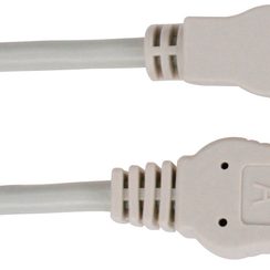 USB 2.0 Patch-Kabel Typ A-B M/M (Stecker/Stecker) 1,80m grau