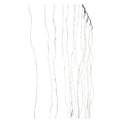 LED Angel Hair Curtain 264 264LED, ww, 1.2x2.2m, silver