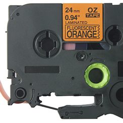 Schriftbandkassette kompatibel zu OZE-B51, 24mmx8m, orange-schwarz