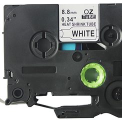 Schriftbandkassette kompatibel zu OZE-S221, 9mmx8m, weiss-schwarz