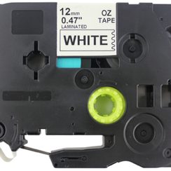 Schriftbandkassette kompatibel zu OZE-S231, 12mmx8m, weiss-schwarz