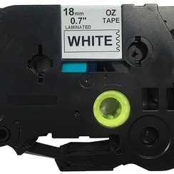 Schriftbandkassette kompatibel zu OZE-S241, 18mmx8m, weiss-schwarz
