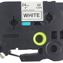 Schriftbandkassette kompatibel zu OZE-S251, 24mmx8m, weiss-schwarz