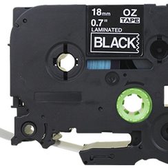 Schriftbandkassette kompatibel zu OZE-345, 18mmx8m, schwarz-weiss