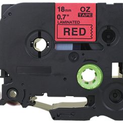 Schriftbandkassette kompatibel zu OZE-441, 18mmx8m, rot-schwarz