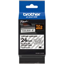 Schriftbandkassette Brother TZe-S151 24mmx8m transparent-schwarz