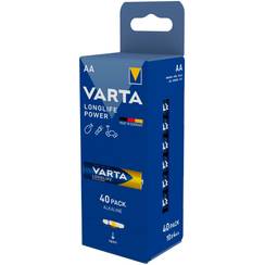 Batterie Alkali VARTA Longlife Power AA Box à 40Stück