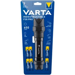 LED-Taschenlampe VARTA Indestructible F30 Pro, 650lm, mit 6×AA