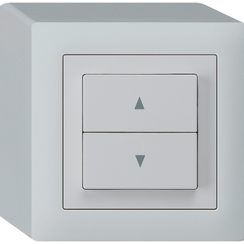 AP-Storenschalter kallysto hellgrau mit 2 Funktionstasten Steckklemmen